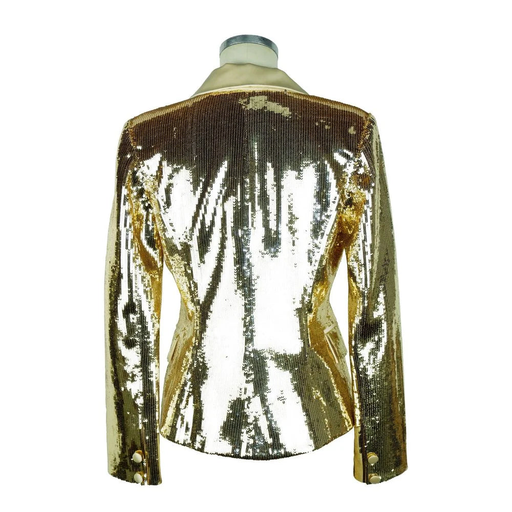 Elisabetta Franchi Yellow Polyester Women Blazer - Coats & Jackets