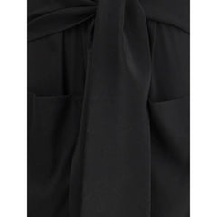 Ella Black Silk Casual Dress