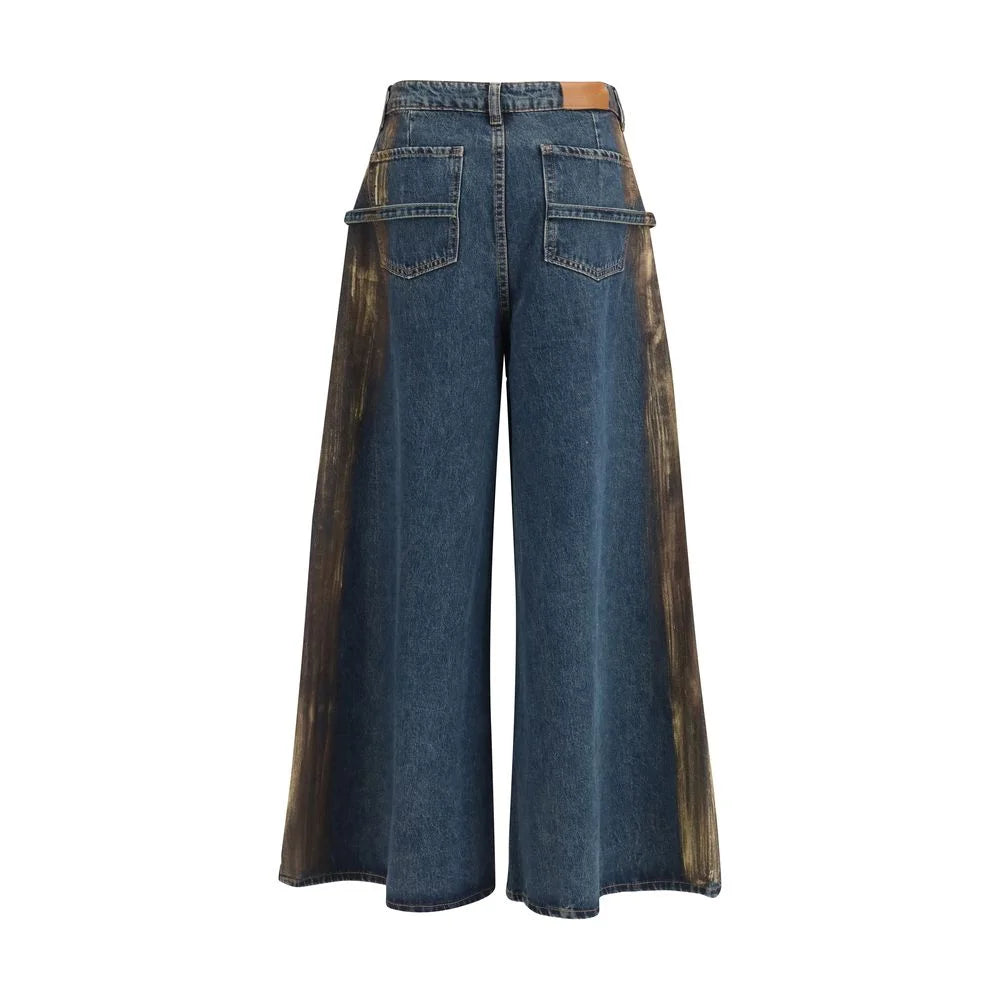 Ella Blue Cotton Relaxed Fit Jeans