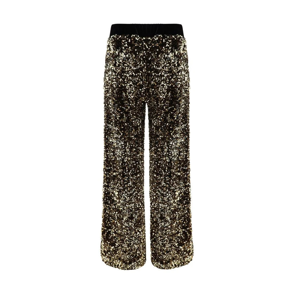 Ella Gold Polyamide Casual Pants