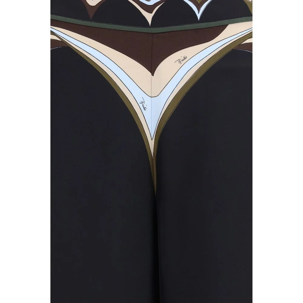 Emilio Pucci Black Silk Flared Pants - IT42 | L