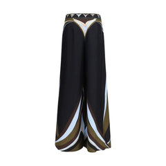 Emilio Pucci Black Silk Flared Pants - IT42 | L