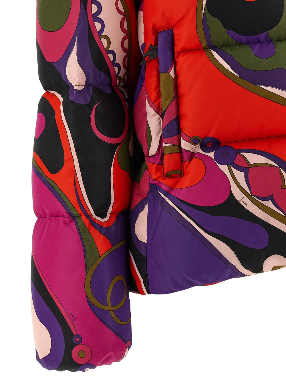 Emilio Pucci Multicolor Polyamide Full-Length Jacket - IT42