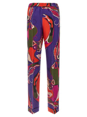 Emilio Pucci Multicolor Silk Casual Pants - M