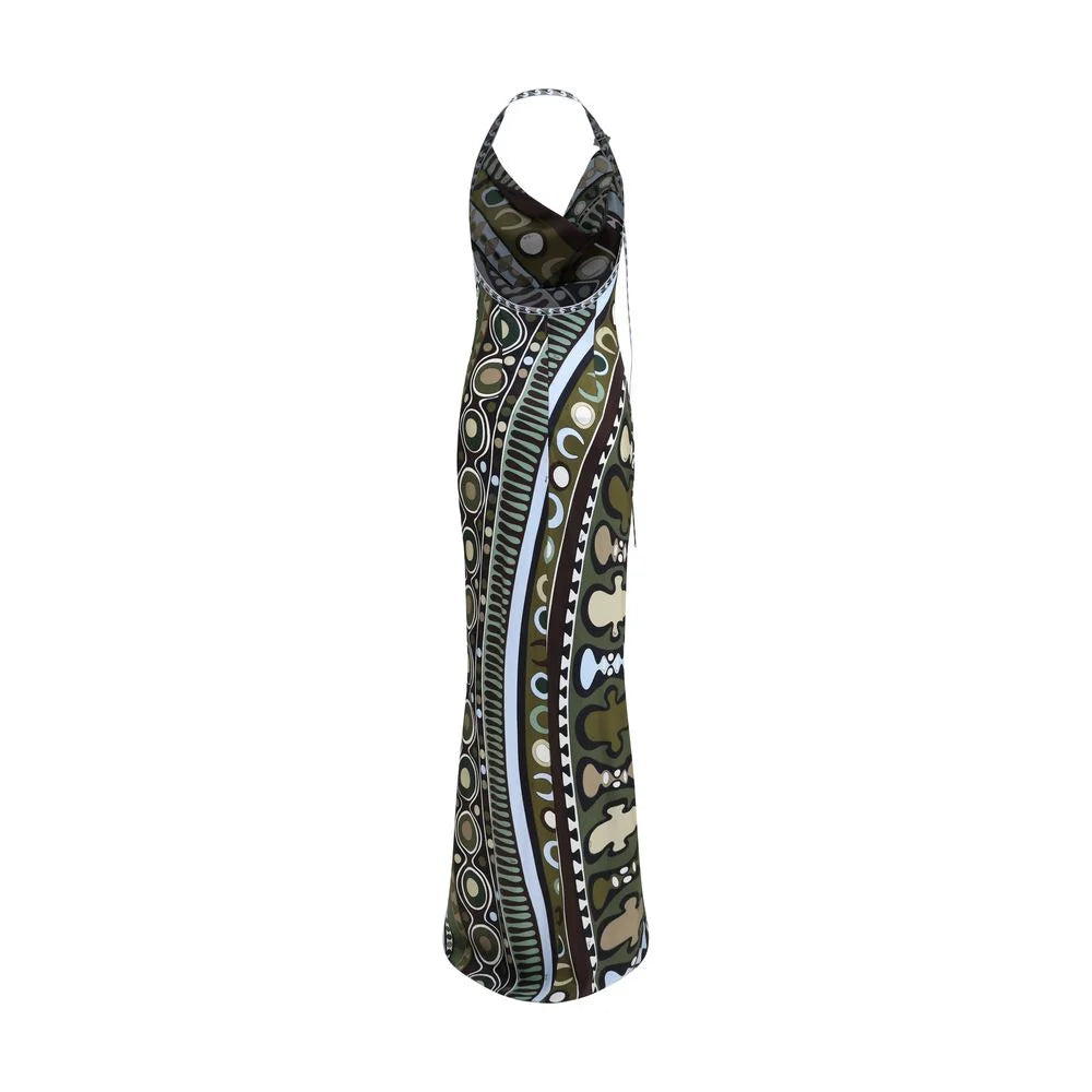 Vestido largo de seda multicolor Emilio Pucci - IT42 | L