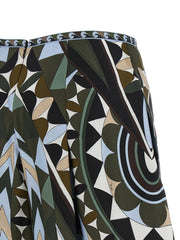 Emilio Pucci Multicolor Silk Midi Skirt