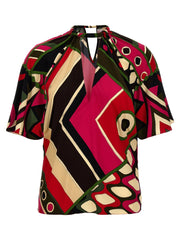 Emilio Pucci Multicolor Viscose Pattern Shirt - M