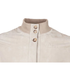 Emilio Romanelli Beige Calfskin Men Jacket - Bomber Jackets