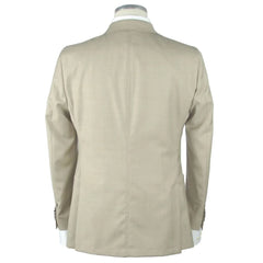 Emilio Romanelli Beige Wool Men’s Blazer - Sport Jackets
