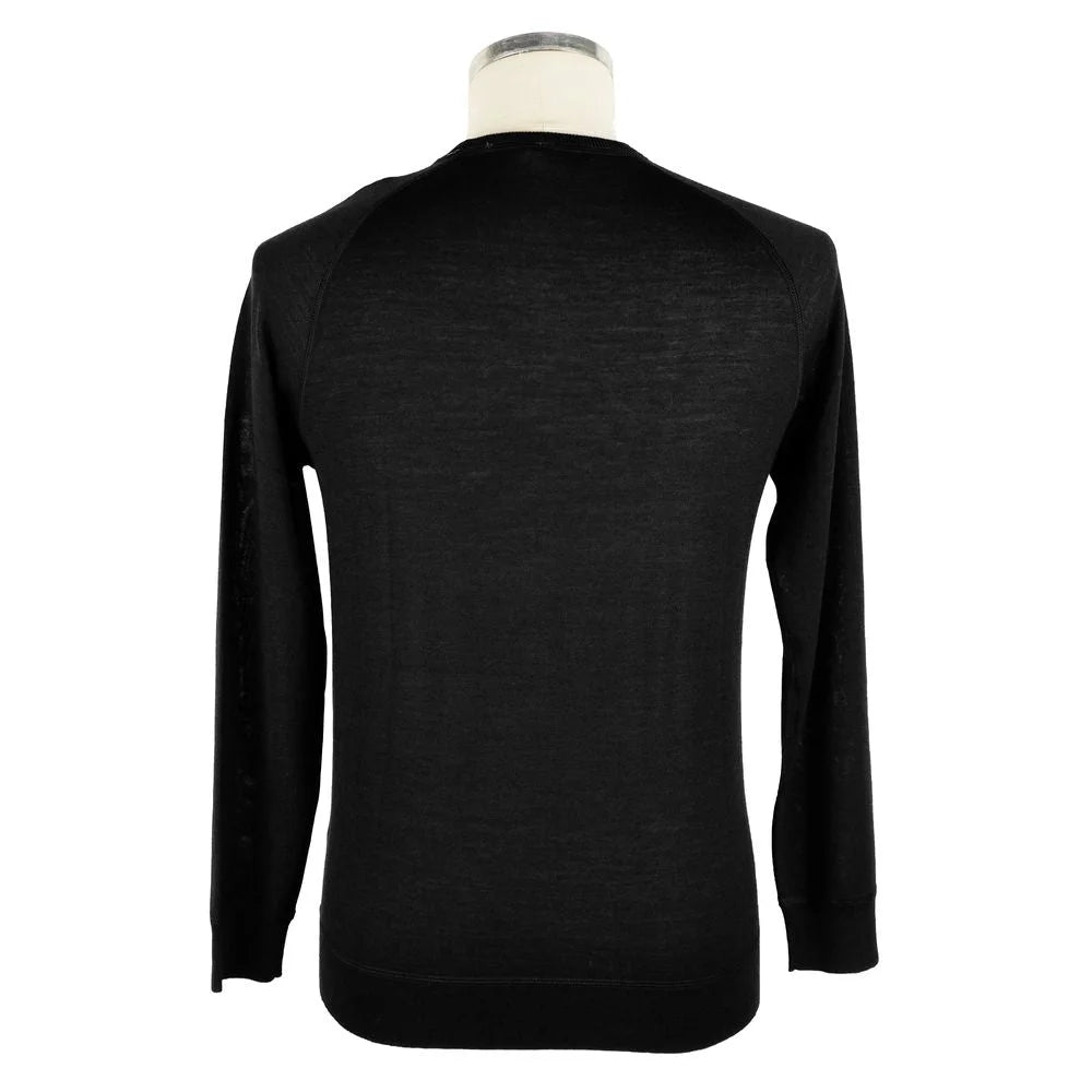 Emilio Romanelli Black Cashmere Men Sweater - Sweaters