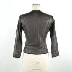 Emilio Romanelli Black Leather Women Jacket - Coats & Jackets