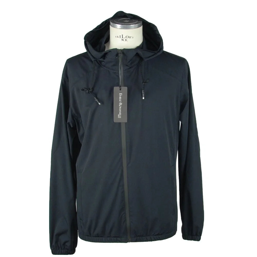 Emilio Romanelli Black Polyester Men’s Jacket - Windbreakers