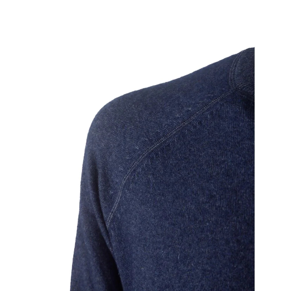 Emilio Romanelli Blue Cashmere Men Sweater - IT56 | 3XL - Sweaters