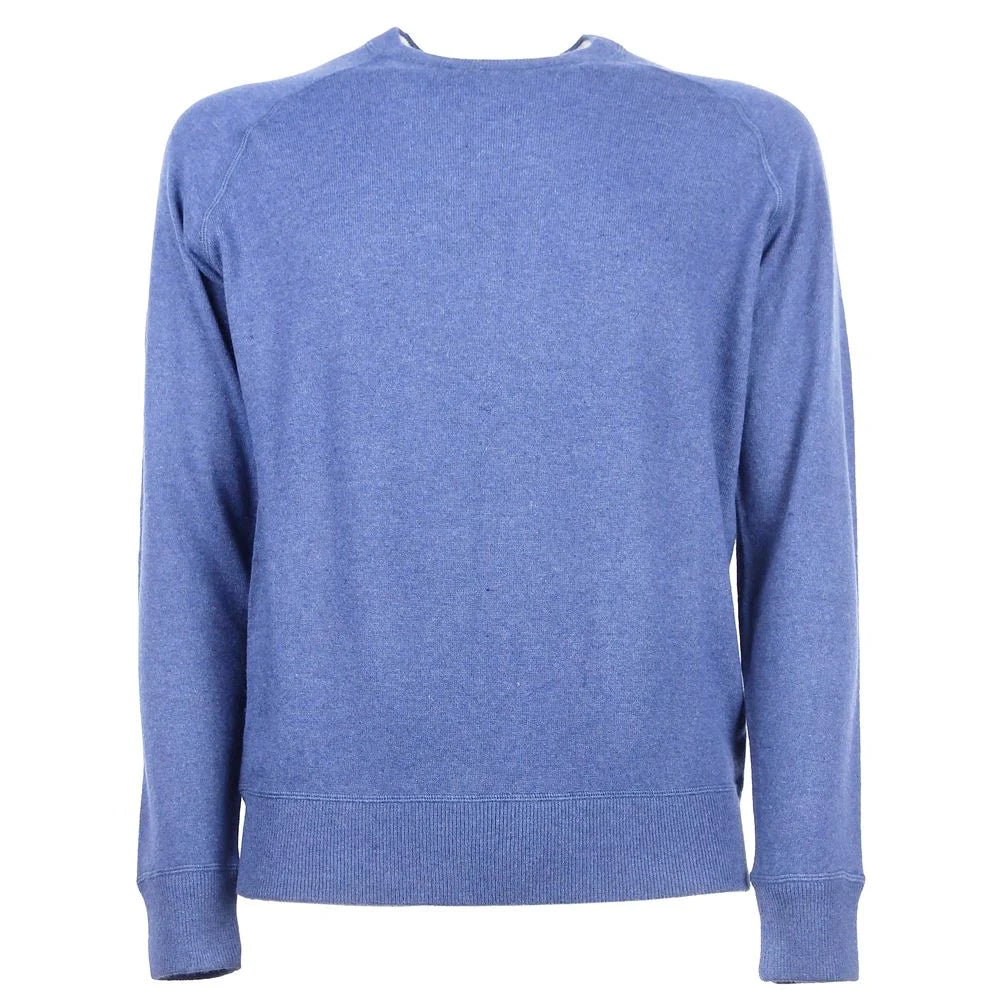 Emilio Romanelli Blue Cashmere Men Sweater - Sweaters