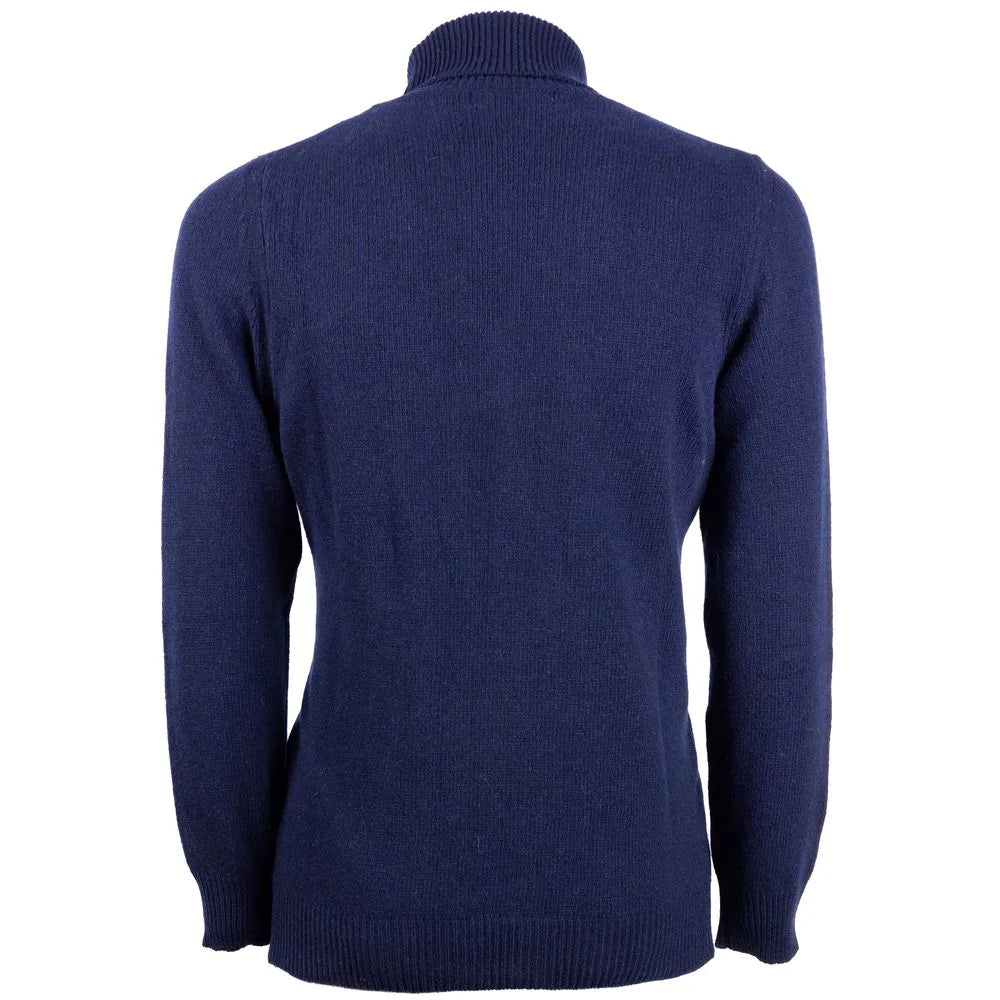 Emilio Romanelli Blue Cashmere Men Sweater - Sweaters