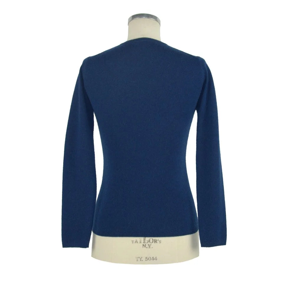 Emilio Romanelli Blue Cashmere Women Sweater - IT44|L - Sweaters