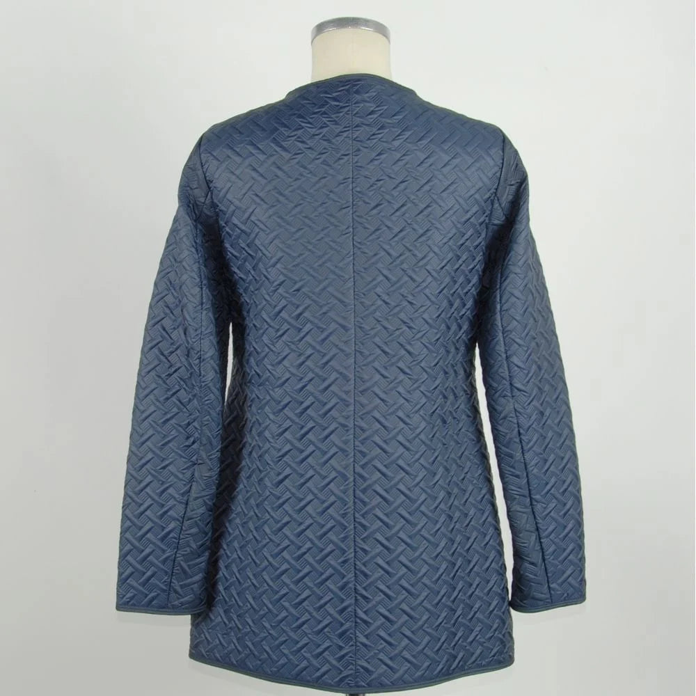 Emilio Romanelli Blue Polyester Women Jacket - IT48 | XL - Coats & Jackets