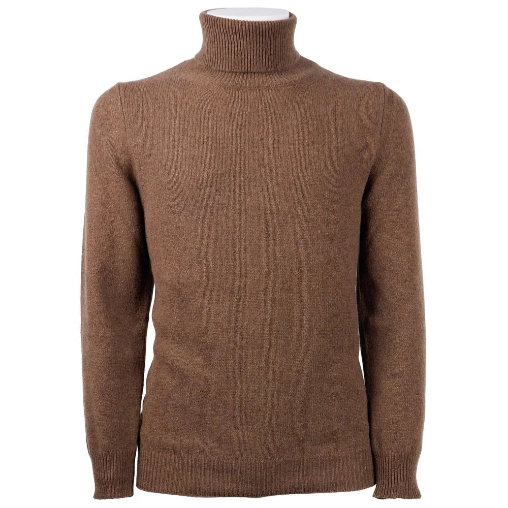Emilio Romanelli Brown Cashmere Men Sweater - Sweaters