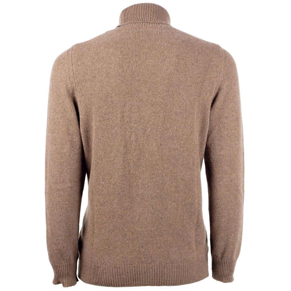 Emilio Romanelli Brown Cashmere Men Sweater - Sweaters
