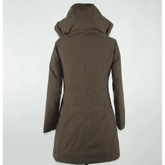 Emilio Romanelli Elegant Brown Polygon Jacket with Hood - Parkas