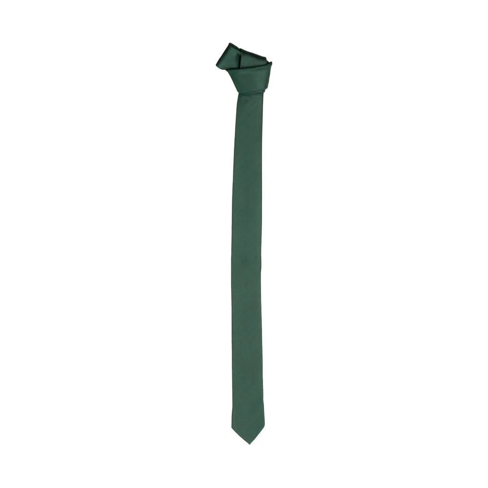 Emilio Romanelli Elegant Green Silk Slim Tie - Neckties