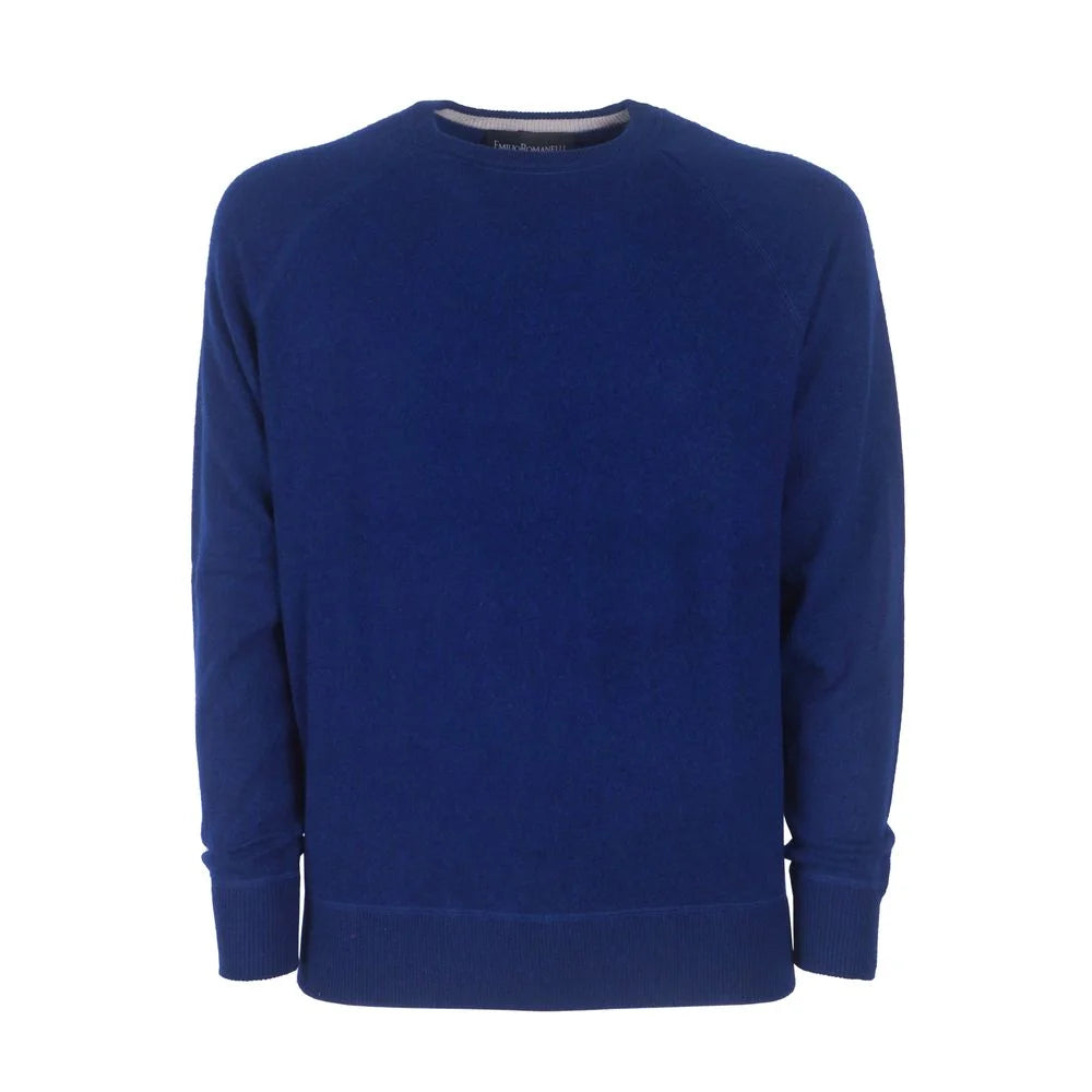 Emilio Romanelli Navy Cashmere Men Sweater - IT46 | S - Sweaters