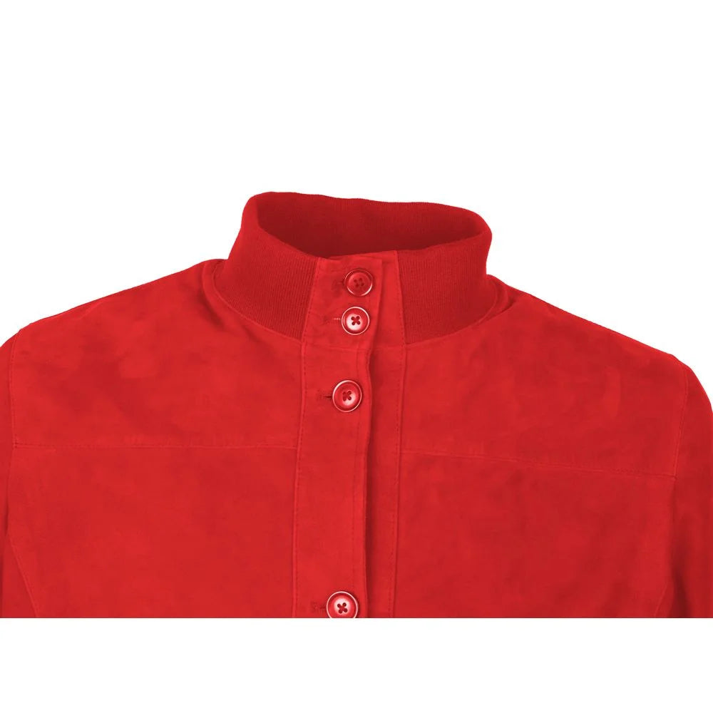 Emilio Romanelli Red Calfskin Jackets & Coat - Bomber Jackets