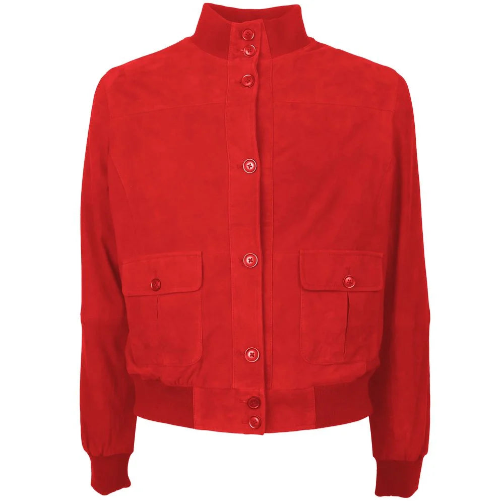 Emilio Romanelli Red Calfskin Jackets & Coat - Bomber Jackets