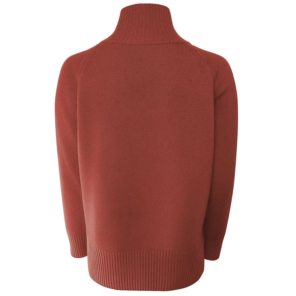Emilio Romanelli Red Cashmere Women Sweater Turtleneck - Sweaters
