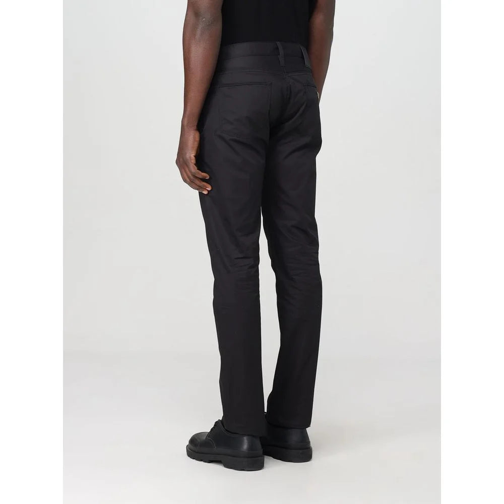 Emporio Armani Black Cotton Casual Pants - W30