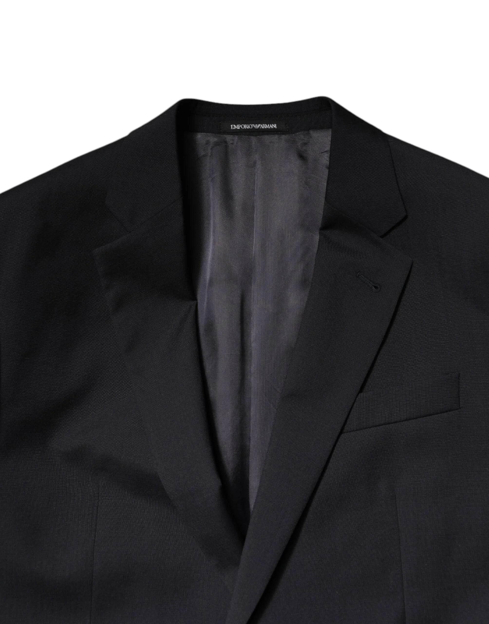 Emporio Armani Black Single Breasted Formal 2 Piece Suit - IT48 | M - Pant Suits