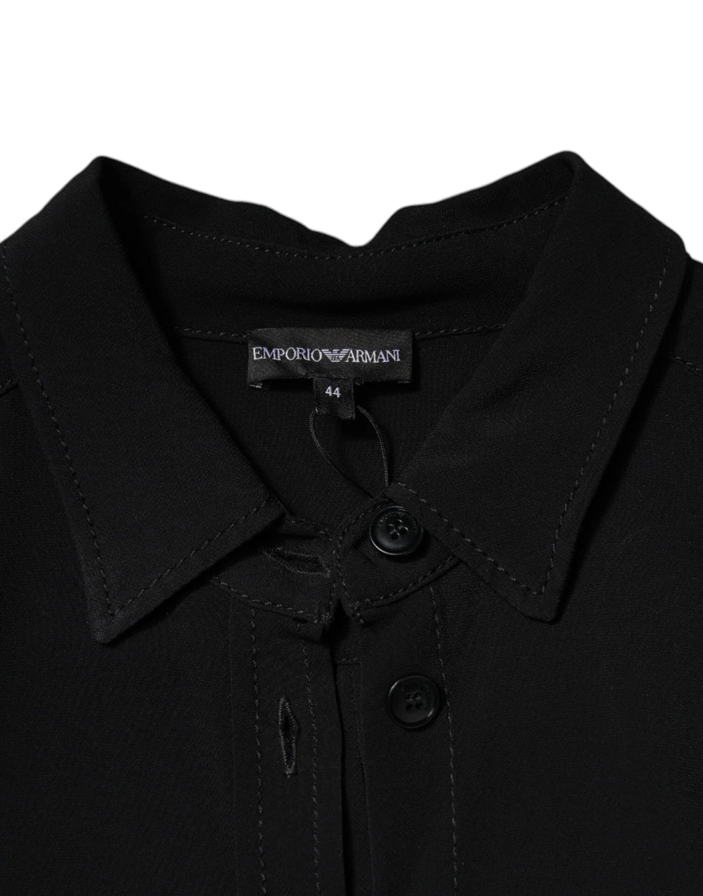 Emporio Armani Black Viscose Long Sleeves A-line Mini Dress - IT44 | L - Dresses