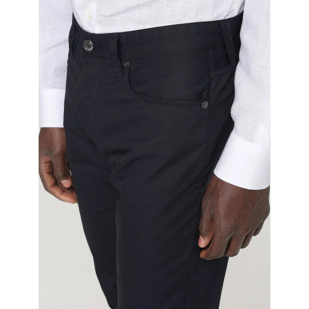 Emporio Armani Blue Cotton Casual Pants - W30