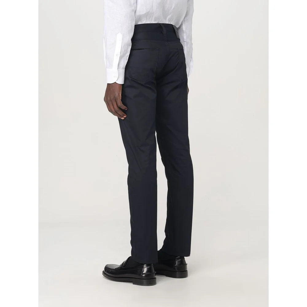 Emporio Armani Blue Cotton Casual Pants - W30