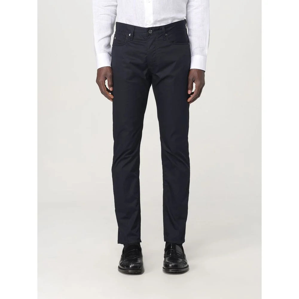 Emporio Armani Blue Cotton Casual Pants - W30