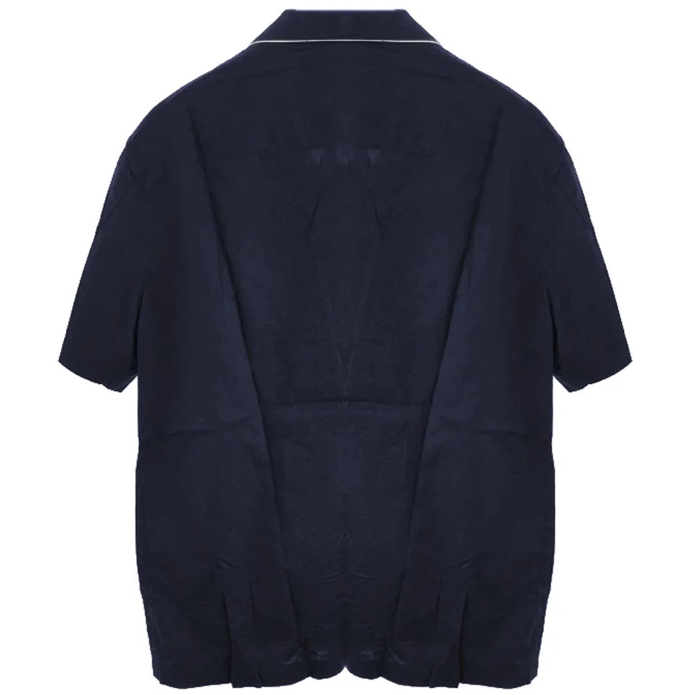 Emporio Armani Blue Cotton Shirt - XXL - Shirts