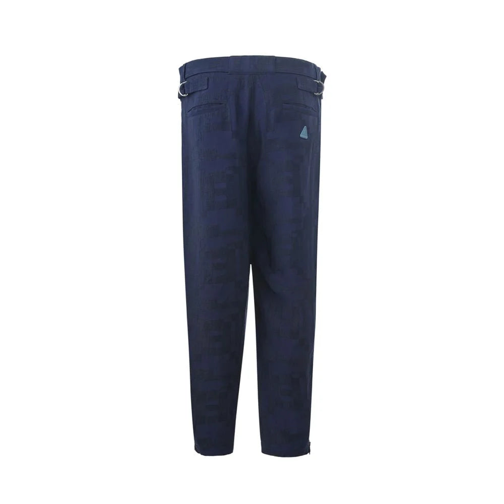 Emporio Armani Blue Linen Pant - Trousers