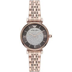 Emporio Armani Elegant Rose Gold-Tone Ladies Watch - Watches