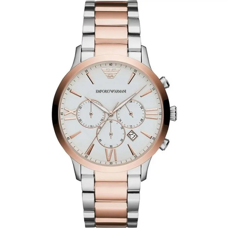 Emporio Armani Elegant Two-Tone Timepiece for Men - Watches