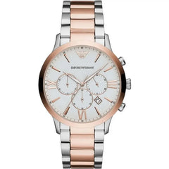 Emporio Armani Elegant Two-Tone Timepiece for Men - Watches
