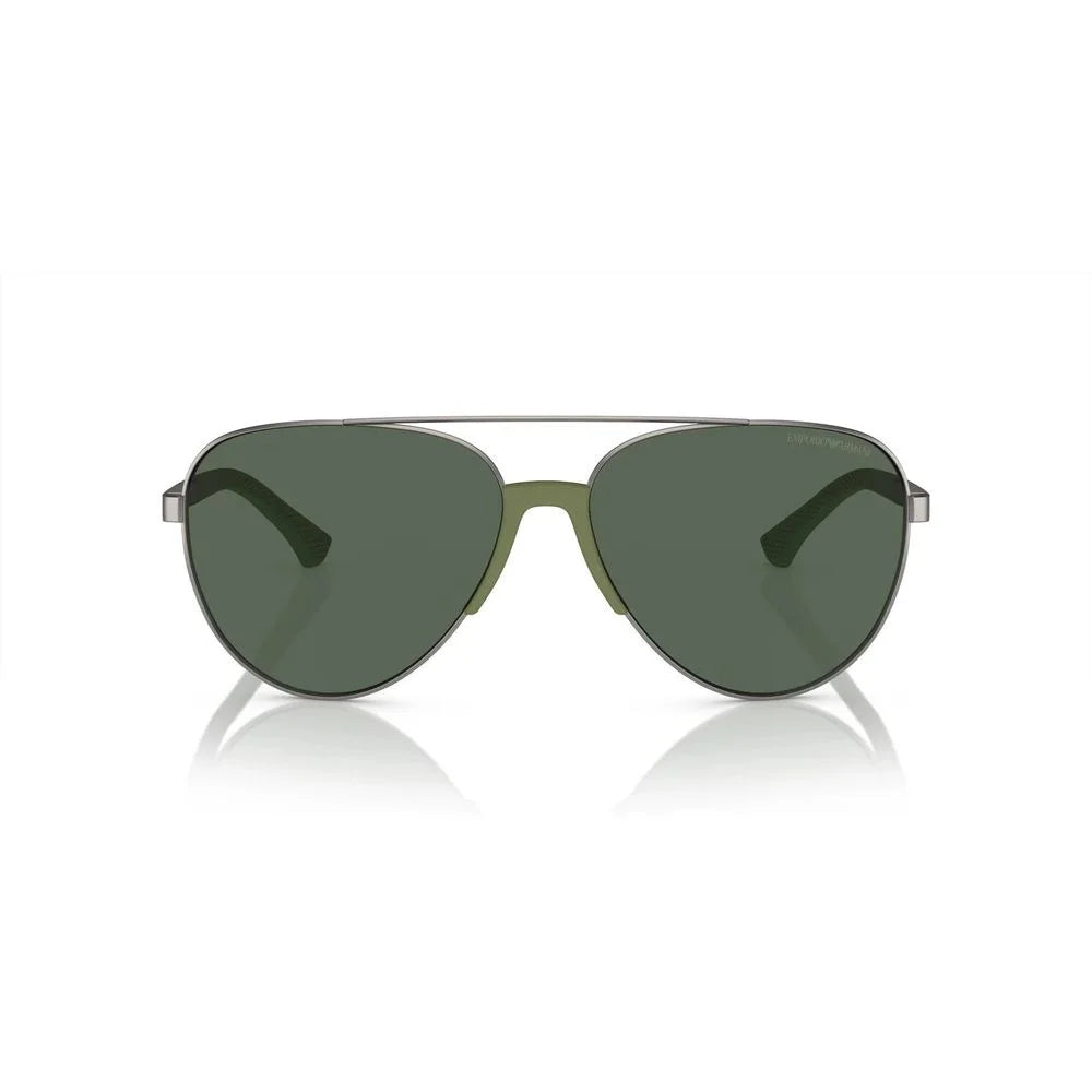 Emporio Armani Gray Metal Sunglasses