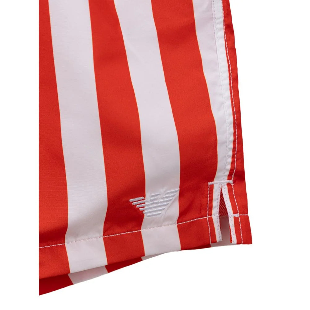 Emporio Armani Red Polyester Swim Short - M - Swim Boxers