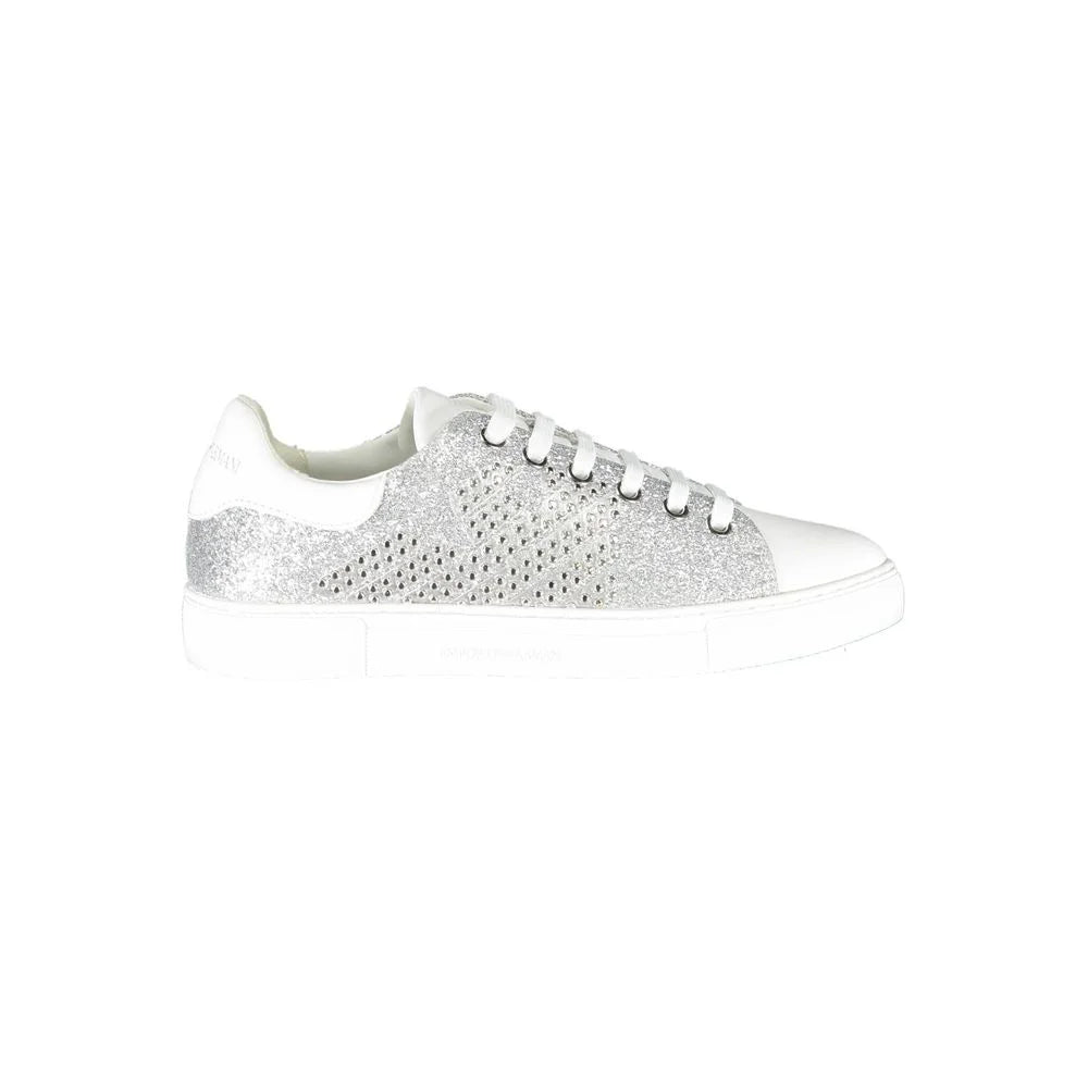 Emporio Armani Silver Leather Women Sneaker - EU35/US5 - Sneakers