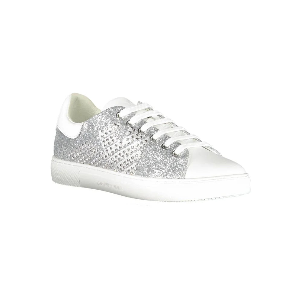 Emporio Armani Silver Leather Women Sneaker - EU35/US5 - Sneakers