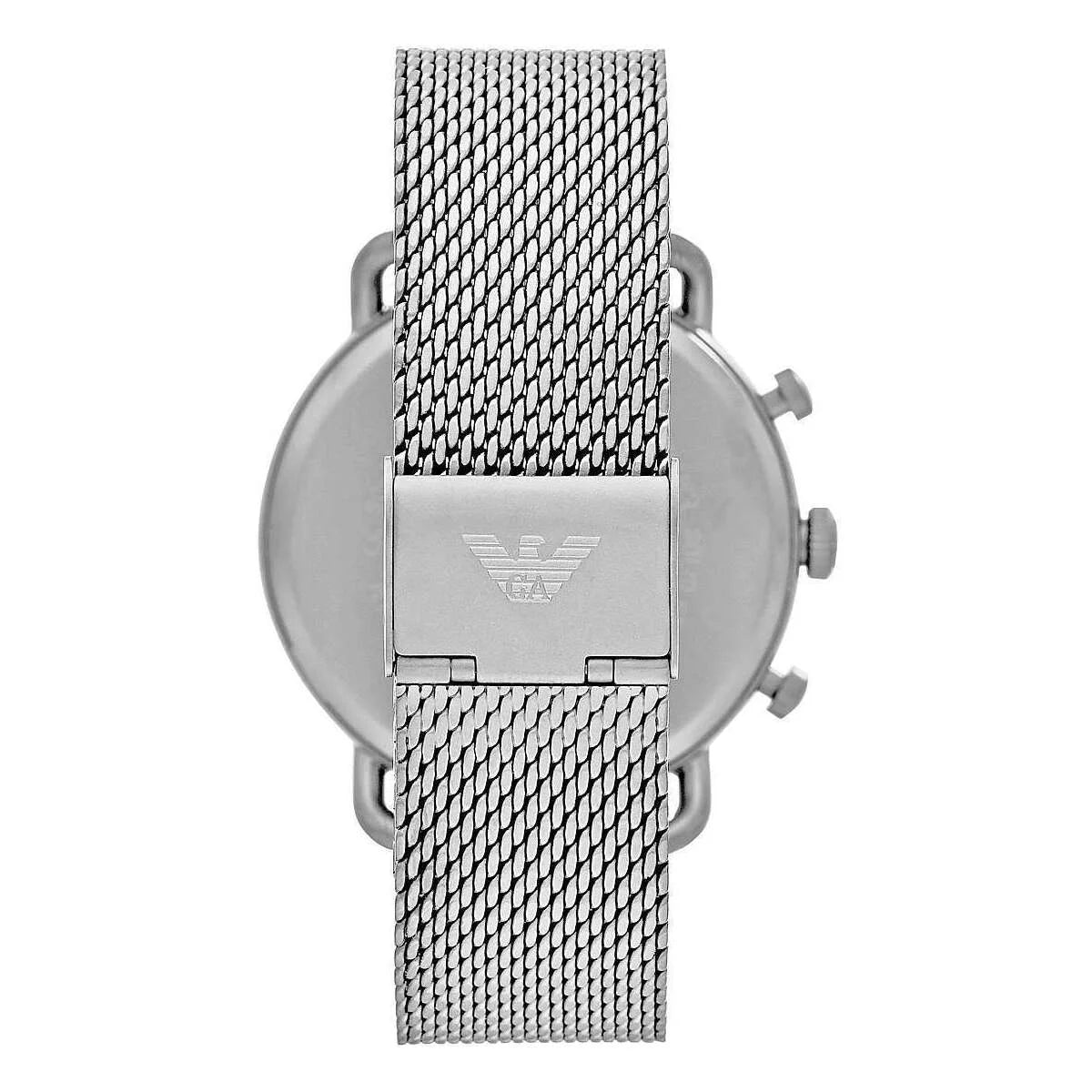 Emporio Armani Sophisticated Silver Steel Chronograph Watch - Watches