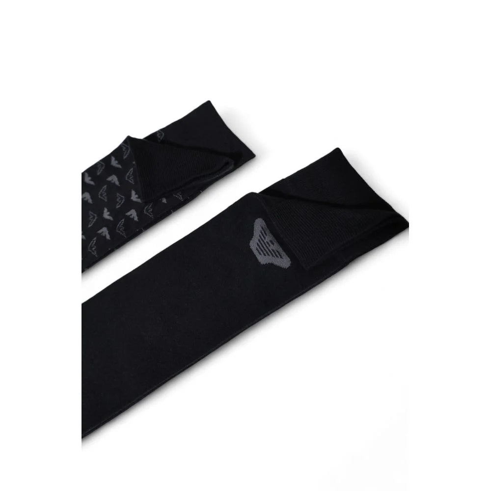 Emporio Armani Underwear Black Cotton Sock - One Size - Crew Socks