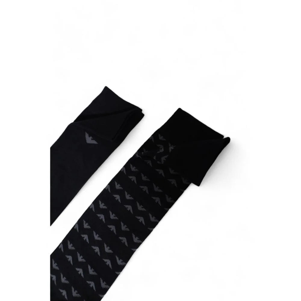 Emporio Armani Underwear Black Cotton Sock - One Size - Crew Socks