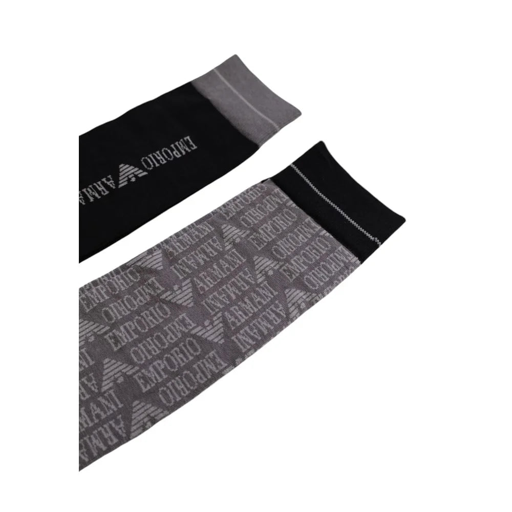 Emporio Armani Underwear Black Cotton Sock - One Size - Crew Socks