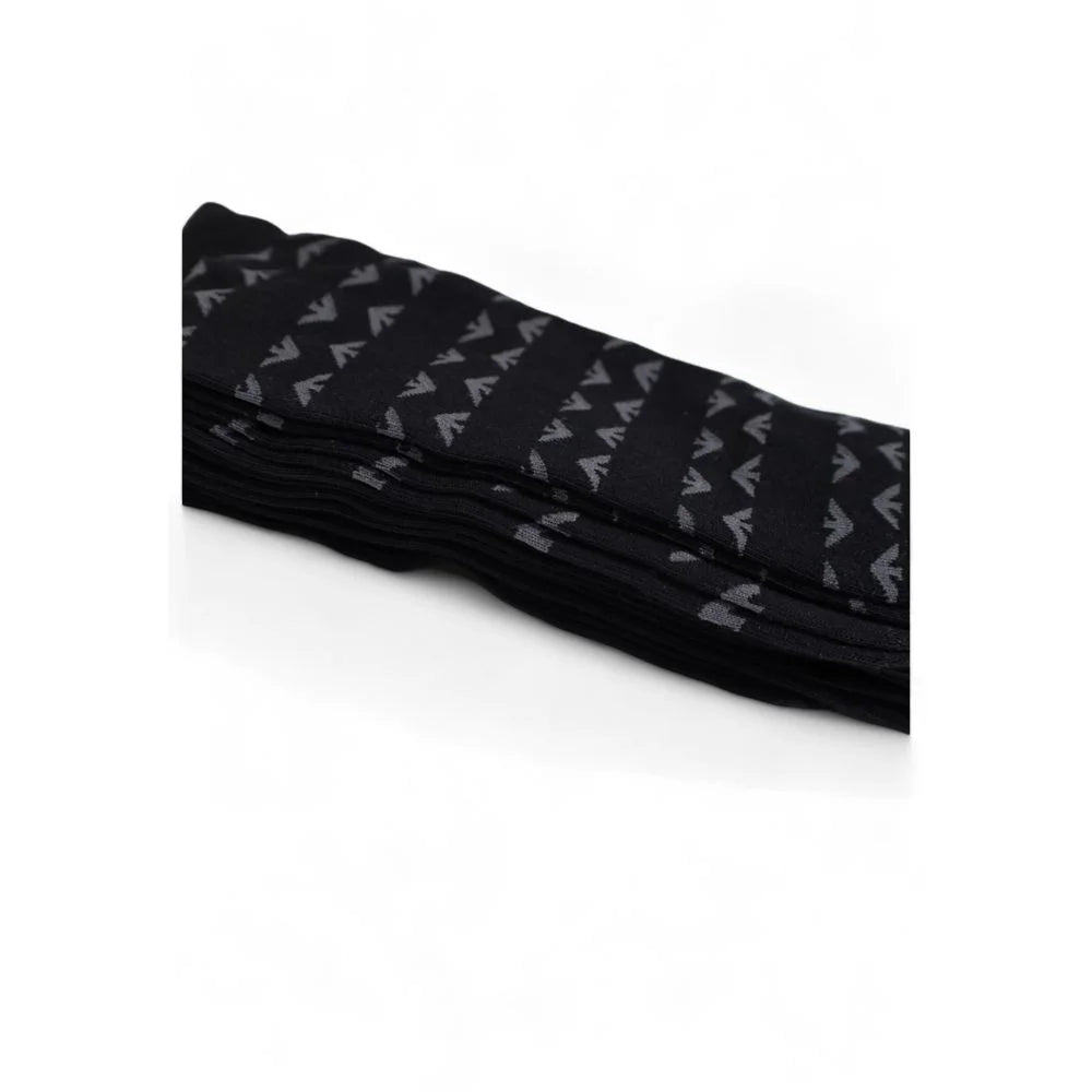 Emporio Armani Underwear Black Cotton Sock - One Size - Crew Socks