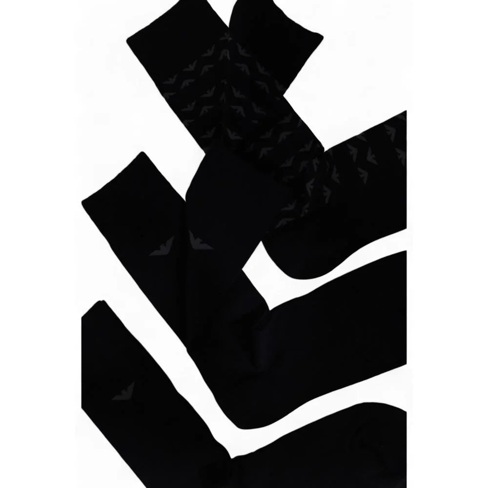Emporio Armani Underwear Black Cotton Sock - One Size - Crew Socks